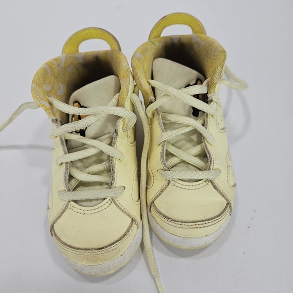 Nike Air Jordan Retro 6 GT Citron Tint Dynamic Yellow 645127-800 Toddler Size 9c - Picture 2 of 5